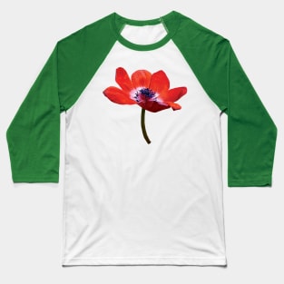 Red Poppy Closeup Baseball T-Shirt